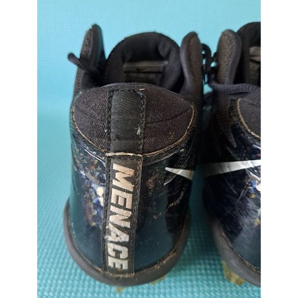 Nike Size 8 Mens Alpha Menace Pro Mid Football Cleats Black Silver - Picture 5 of 12